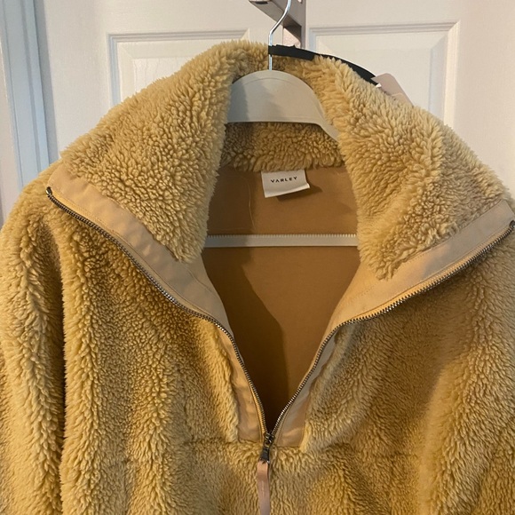 Like New! Varley Appleton Sherpa Quarter Zip Up Jacket Mustard Gold XS - Picture 3 of 8